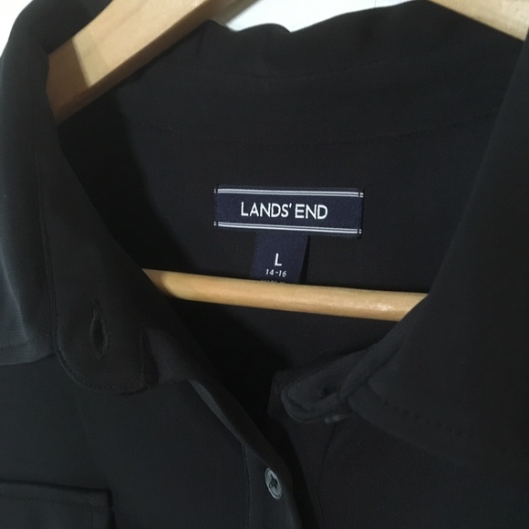 Land’s End black shirt dress NWOT - Picture 3 of 8